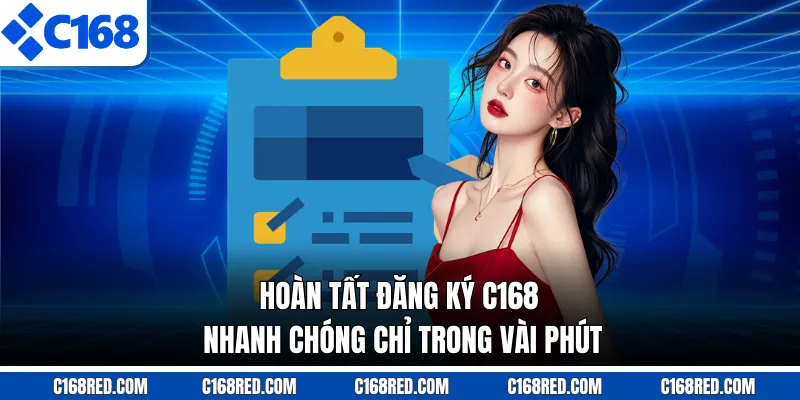 Hoàn tất đăng ký C168 nhanh chóng chỉ trong vài phút